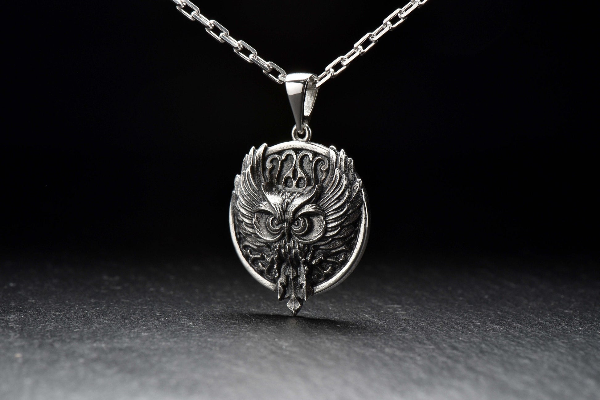 In addition, this accessory can be a wonderful gift for your friends and loved ones who also appreciate unique and stylish jewelry. Add some mystery and wisdom to your life with our owl shaped silver pendant!