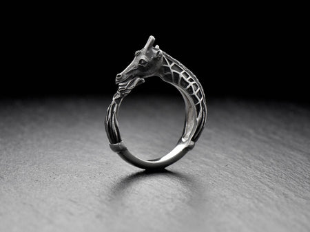 men's gift	animal jewelry	animal ring	silver ring	men gift	giraffe silver ring	giraffe art	giraffe jewelry	Giraffenring	bague girafe	totem ring	giraffe	safari __etsy:7396890891