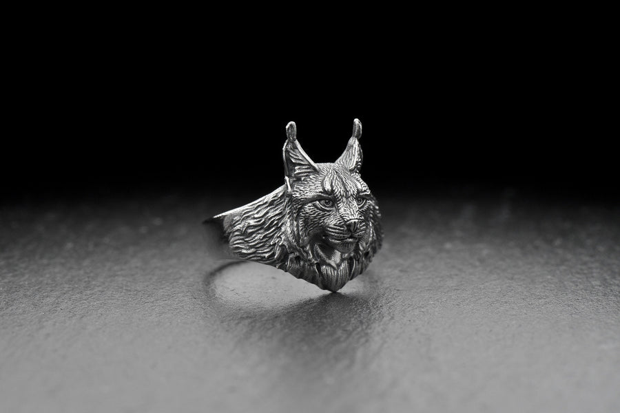 Lynx silver ring __etsy:7083287111