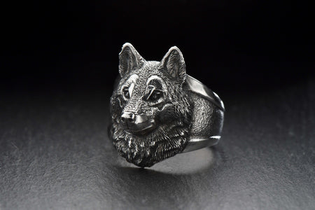 wolf	wolf ring	totem	men's gift	wolf art	animal jewelry	werewolf __etsy:4363991148