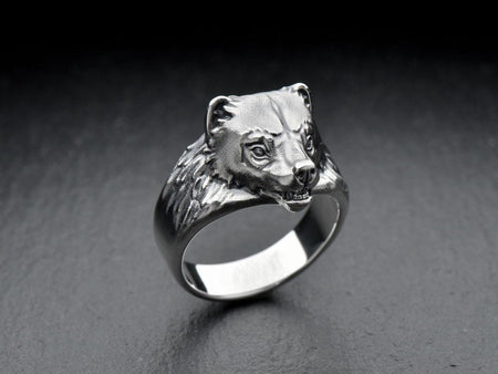 Sterling Silver Wolverine Ring: Animal Jewelry, Nature Lovers Gift __etsy:7397207475