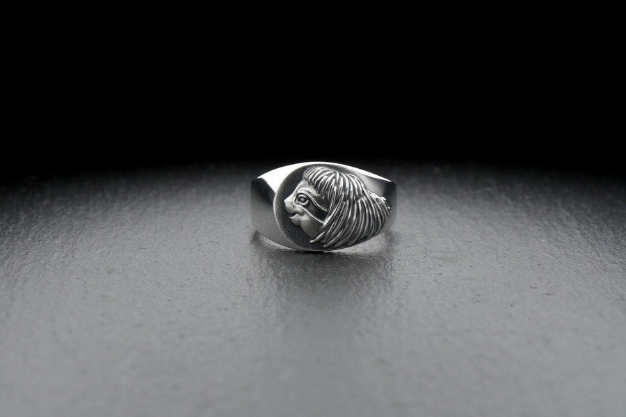 Sterling Silver Sloth Signet Ring: Handcrafted Animal Jewelry (etsy image id: 5634744453)