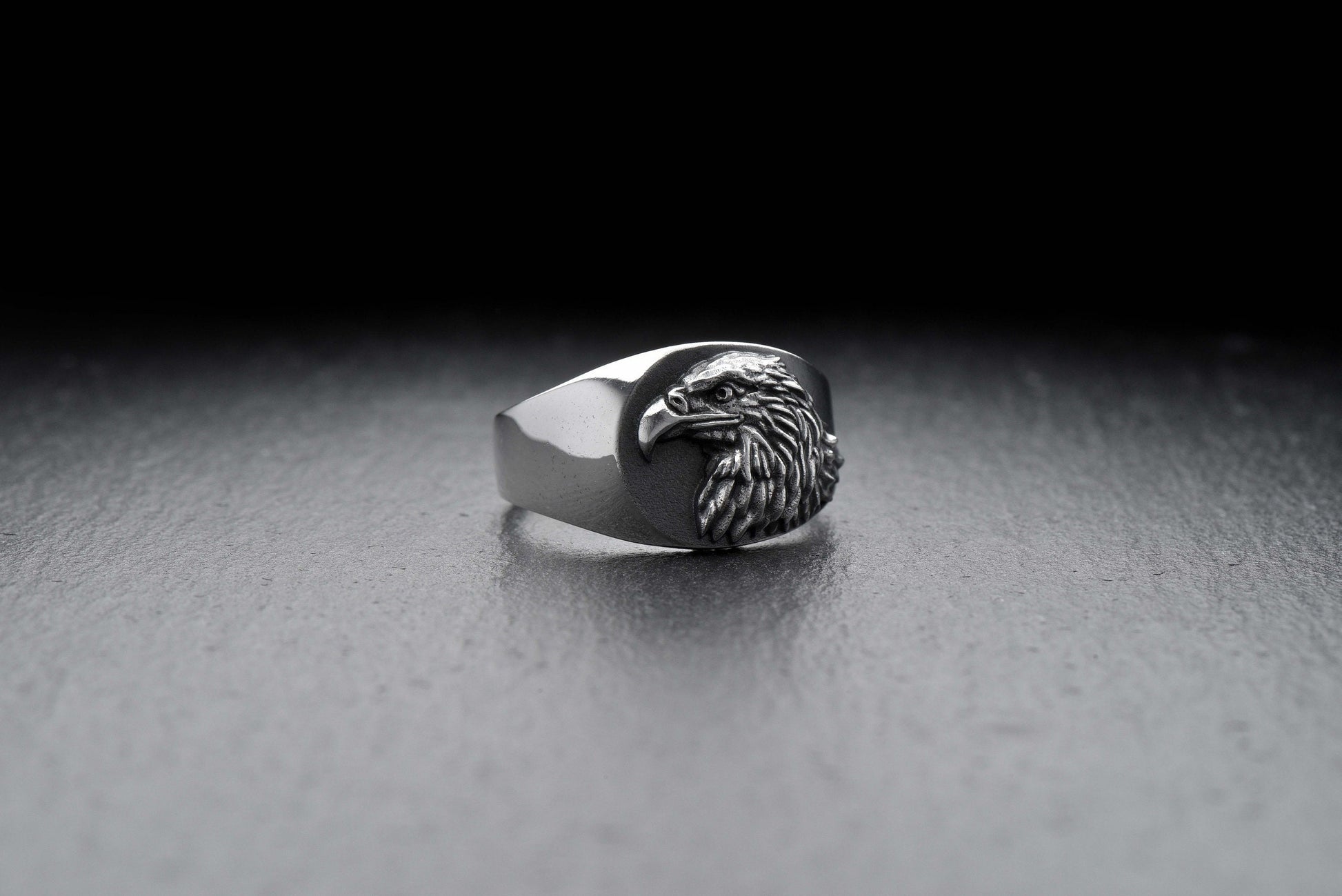 Perfect for any eagle lover or free spirit, this piece of jewelry adds a luxurious statement to any look - wear it to make an impression & command attention. Unleash your inner wild side with the Eagle Signet Ring - your perfect match! (etsy image id: 4112743375)