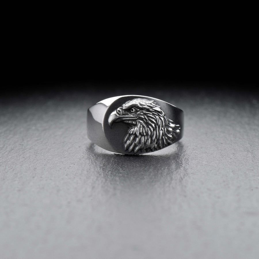 Signet ring	silver signet ring	men ring	men jewelry	Eagle silver ring	eagle jewelry	bird ring	bird jewelry	eagle art	eagle	bird	eagle signet	eagle ring (etsy image id: 4112745957)