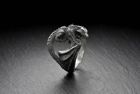 dragon ring	dragon rings	dragon jewelry	dragon ring silver	dragon ring women	fairy ring (etsy image id: 4149340061)
