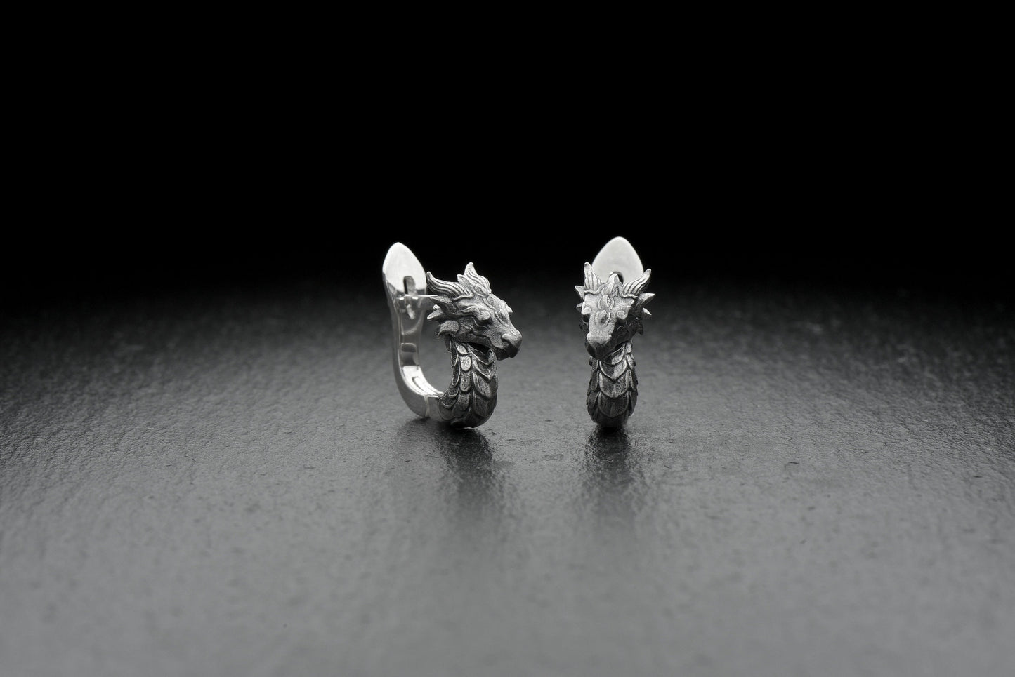 bijoux dragons	dragon	draconic	dragon head earrings	ancient	aztec jewelry	septum jewelry men (etsy image id: 4193069769)