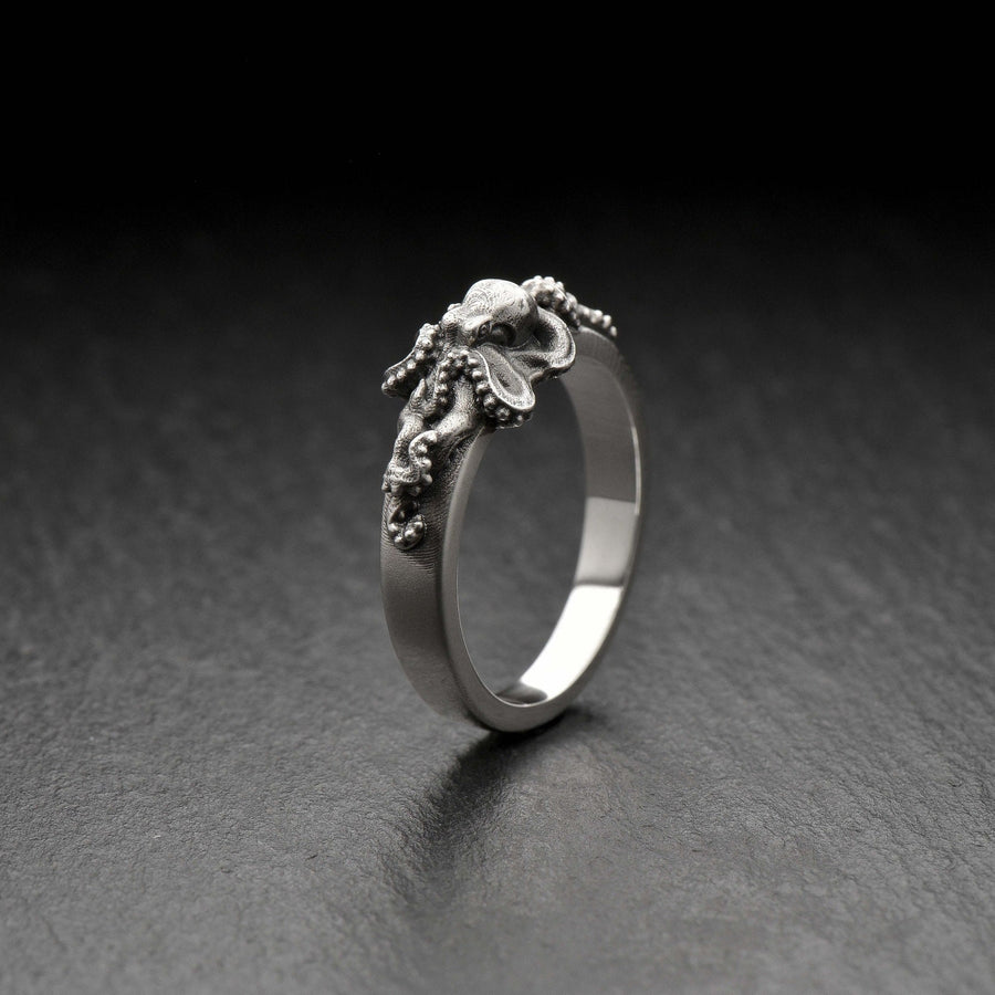 Octopus ring	octopus art	tentacle ring	octopus jewelry	Oktopus-Ring	bague pieuvre (etsy image id: 4194813655)