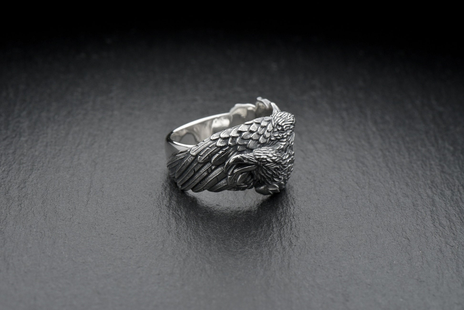 Our crown rings are expertly hand-crafted in precious sterling silver, using only high-skill technics to ensure quality and craftsmanship. Order as a token for yourself, or for your beautiful crow queen! (etsy image id: 4195265847)
