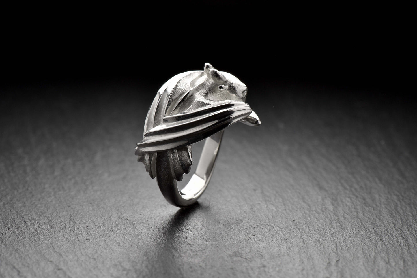 drachen ring	ring dragon	shadow dragon ring	shadow ring	shadow	gift for her	dragon gift	gift with shadow (etsy image id: 4200610250)