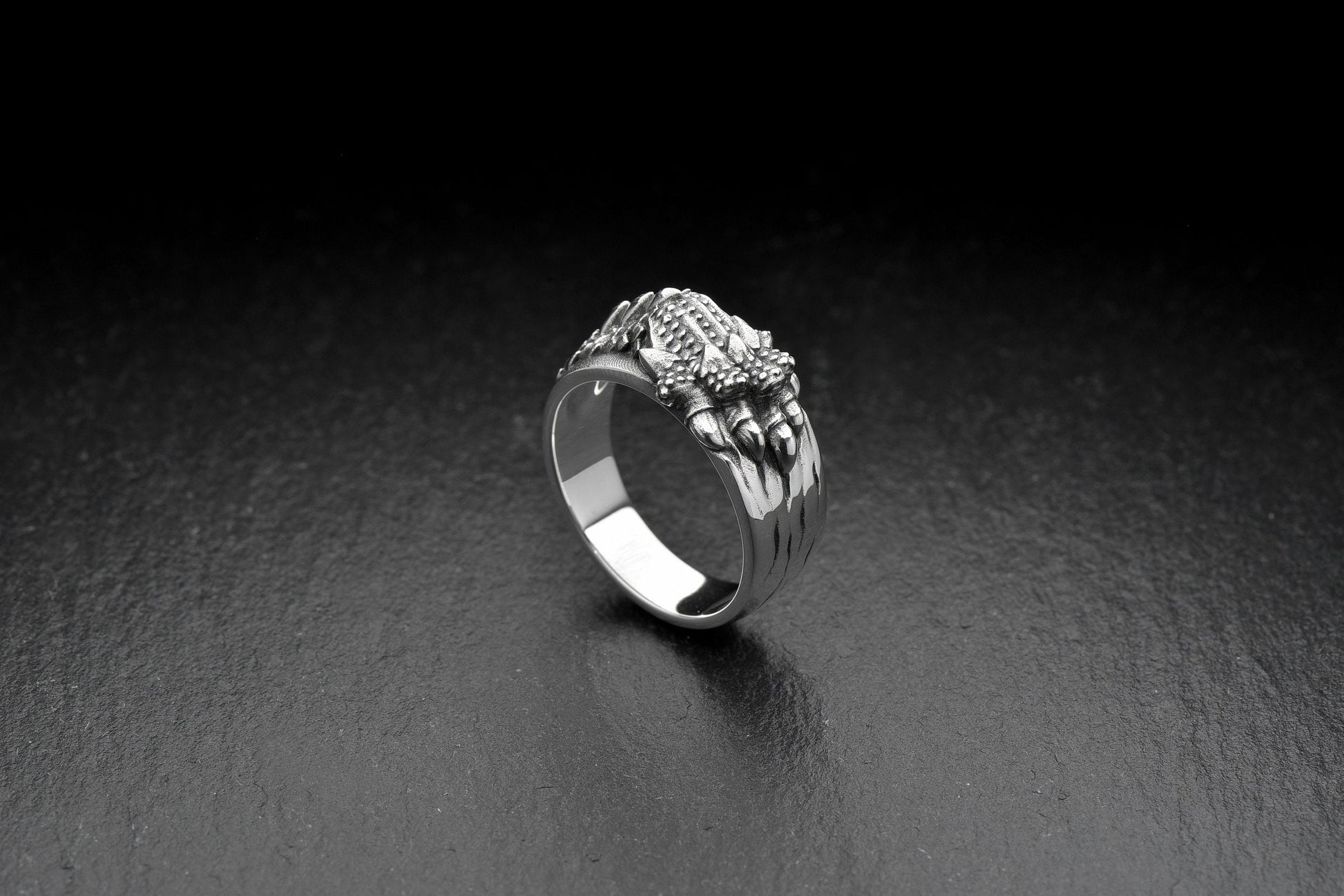 Check out this Dragon Paw Silver Ring! With its fierce design and intricate detailing, this ring is sure to catch the eye and make a bold statement. The dragon paw design adds a unique touch, making this ring stand out from the rest. (etsy image id: 4250681118)