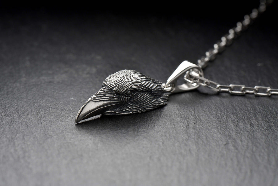 man pendant	women pendant	silver pendant	Raven Pendant	Crow Pendant	Crow jewelry	Gothic jewelry	Raven jewelry	Raven Gothic	Raven necklace	Bird pendant	gothic	crown (etsy image id: 4250701169)