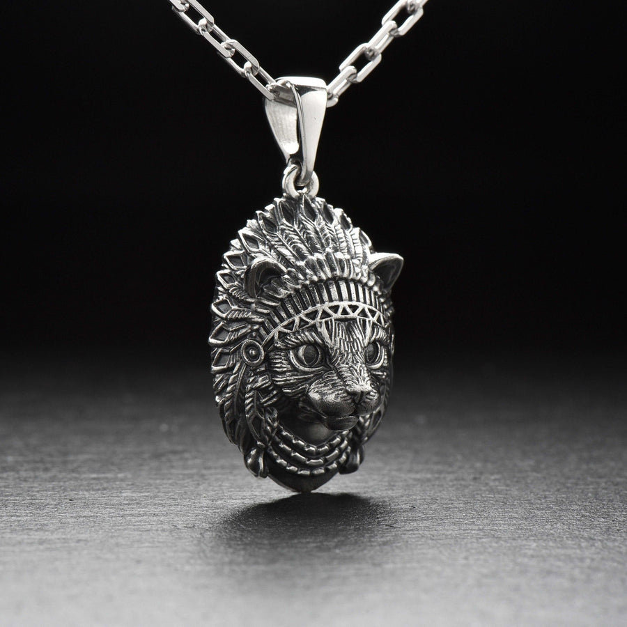 silver pendant	animal jewelry	cat silver	cat pendant	cat necklace	silver necklace	silver cat	cat lover gift	cat	indian	amerind	American Indian	amerind gift (etsy image id: 4301341426)