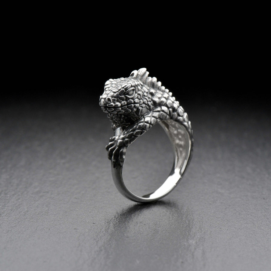 animal jewelry	animal ring	silver ring	Koala-Ring	Iguana ring	Iguana silver	Iguana lover	Iguana gift	lizard ring	bague iguane	Leguan-Ring	australia	nature lover __etsy:4323424270