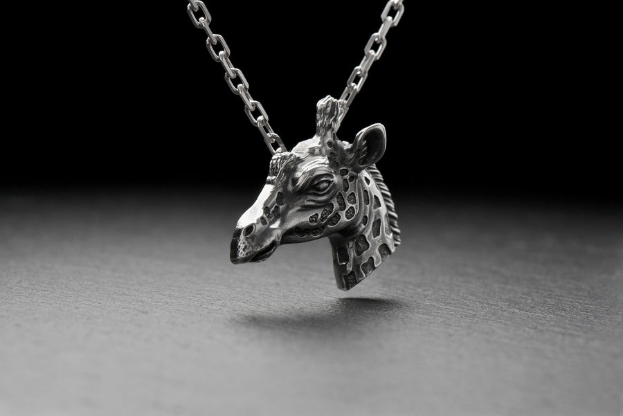 lucky horse	giraffe lover gift	silver giraffe	giraffe head	giraffe gift	giraffe lover	giraffe pendant	lucky pendant	Giraffen-Anhänger	pendentif girafe	giraffe necklace	giraffe totem	giraffe (etsy image id: 4323462650)