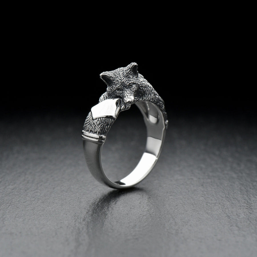 Sterling Silver Ring Fox, Animal Jewelry, Fox Lovers Gift, Animal Jewelry, Handmade Animal Ring, Animal Lovers Jewelry, Fox Ring (etsy image id: 4354733414)