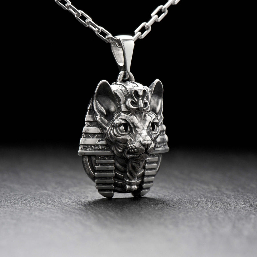 silver pendant	animal jewelry	cat silver	cat pendant	cat necklace	silver necklace	silver cat	cat lover gift	cat	emperor ancient	ancient pendant	ancient egypt	egypt (etsy image id: 4359778565)