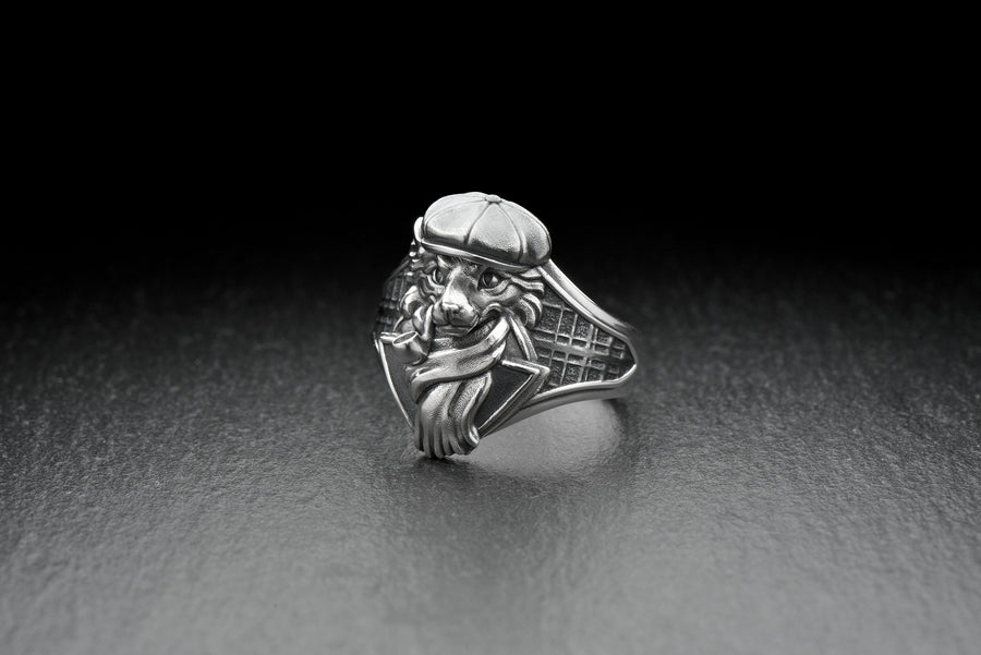 Sterling Silver Fox Ring, Smoking Detective Fox Ring, Handmade Animal Jewelry, Fox Lover Gift, Victorian Style Animal Ring, Fox Alex (etsy image id: 4316145454)