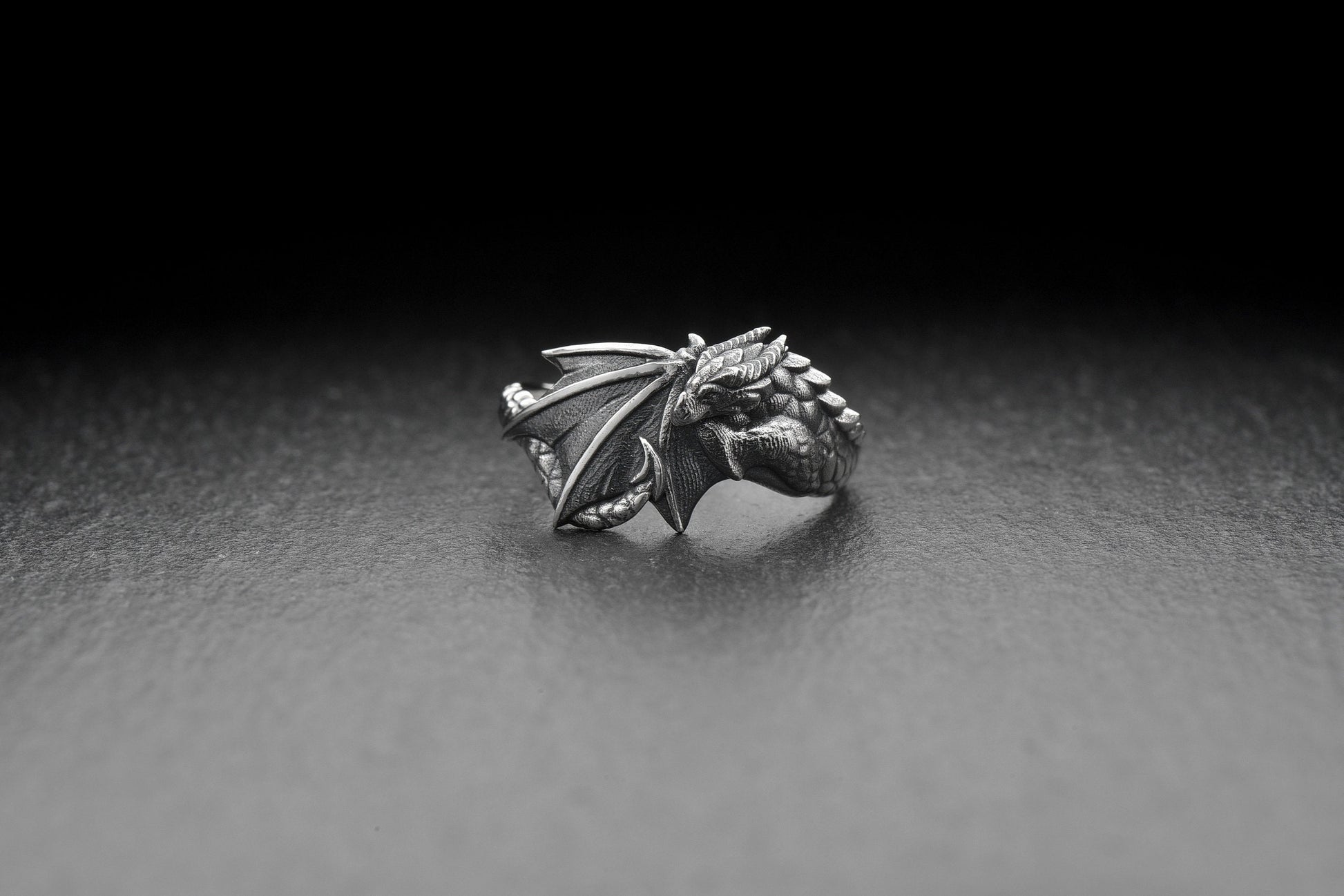 Showcase your confidence with the ancient might of the dragon, jealously admired by those who lay eyes on it. Up your game with this exquisite statement ring – perfect for any special occasion or as a meaningful gift! (etsy image id: 4366865288)