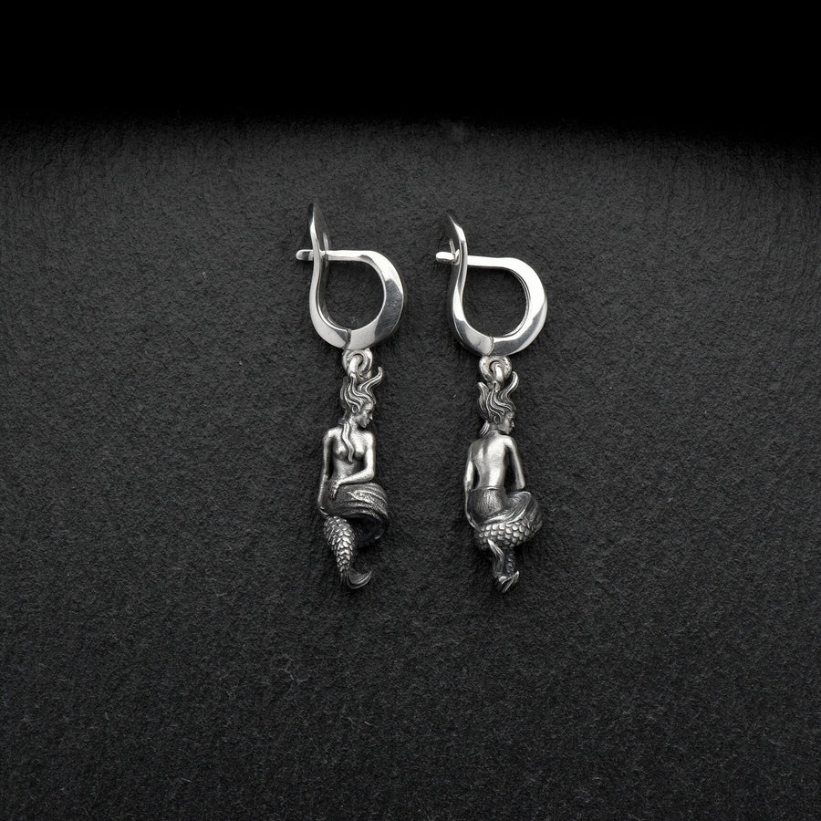 siren earring	mermaid gift	sea gift	siren	Oceanid	water nymph (etsy image id: 4370430061)