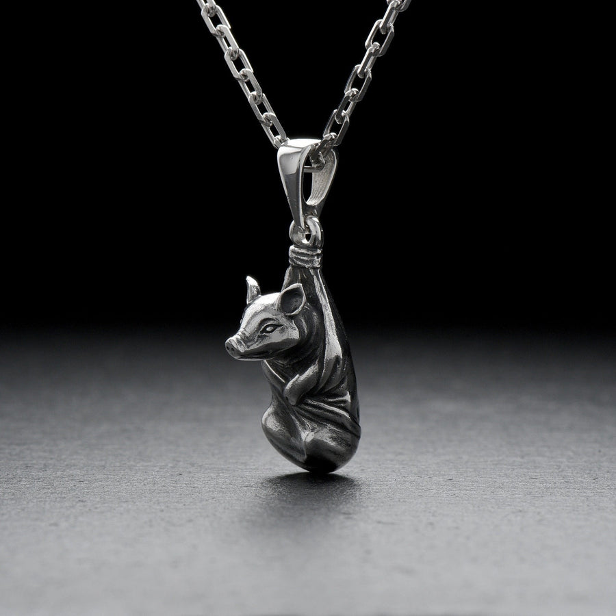minipig pendant	cute boar	pig pendant	piggy pendant	pig totem	cute pig	pig lover	pig gift	pig lover gift	pendentif cochon	Schwein Anhänger	silver pig	silver pendant (etsy image id: 4370735641)
