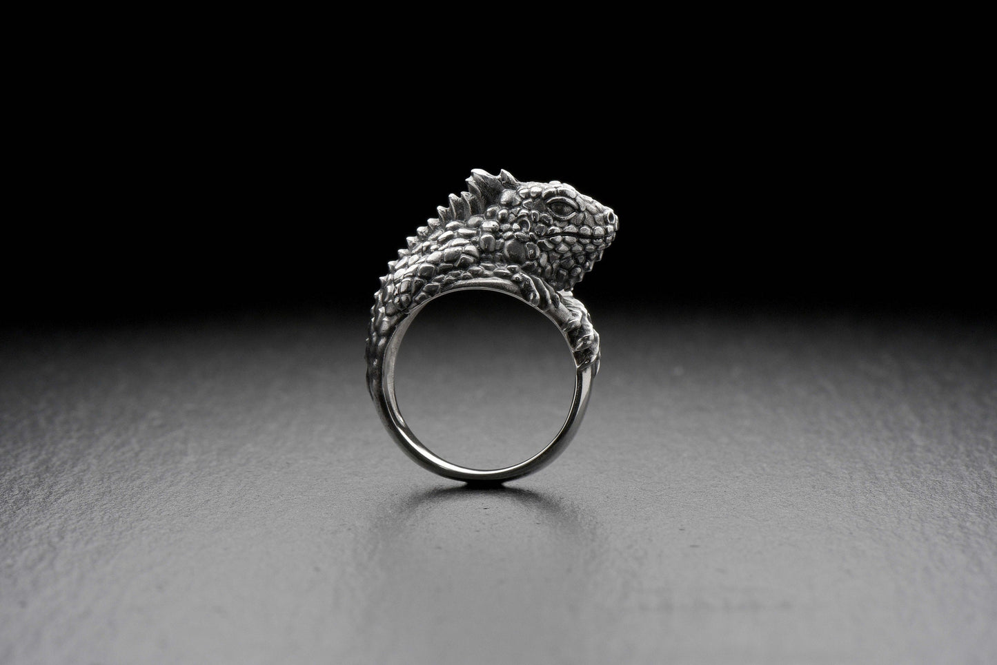 This ring is also a great gift for any occasion, whether it's a birthday, anniversary, or just because. Show your love for these amazing reptiles with this beautiful Iguana silver ring and make a lasting impression on those around you. __etsy:4370812713