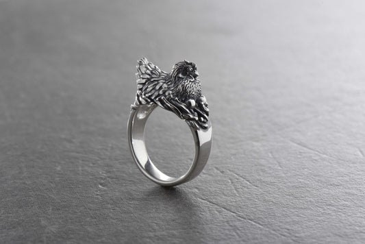 chicken	ring	hen	poultry	biddy	gift	capon	pollo	poulette	Hähnchen	band	bague	squillo (etsy image id: 4374612750)