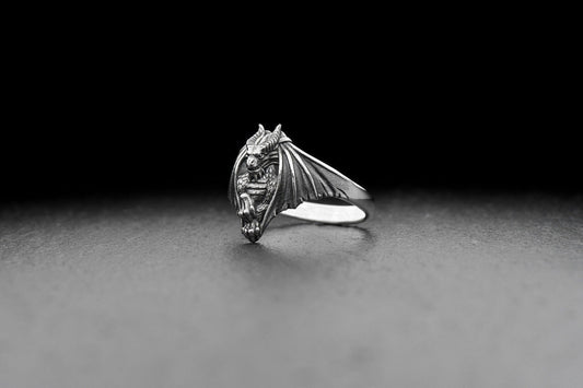 dragon ring	dragon jewelry	dragon ring silver	dragon ring men	bague dragon	drachen ring	t (etsy image id: 4413326851)
