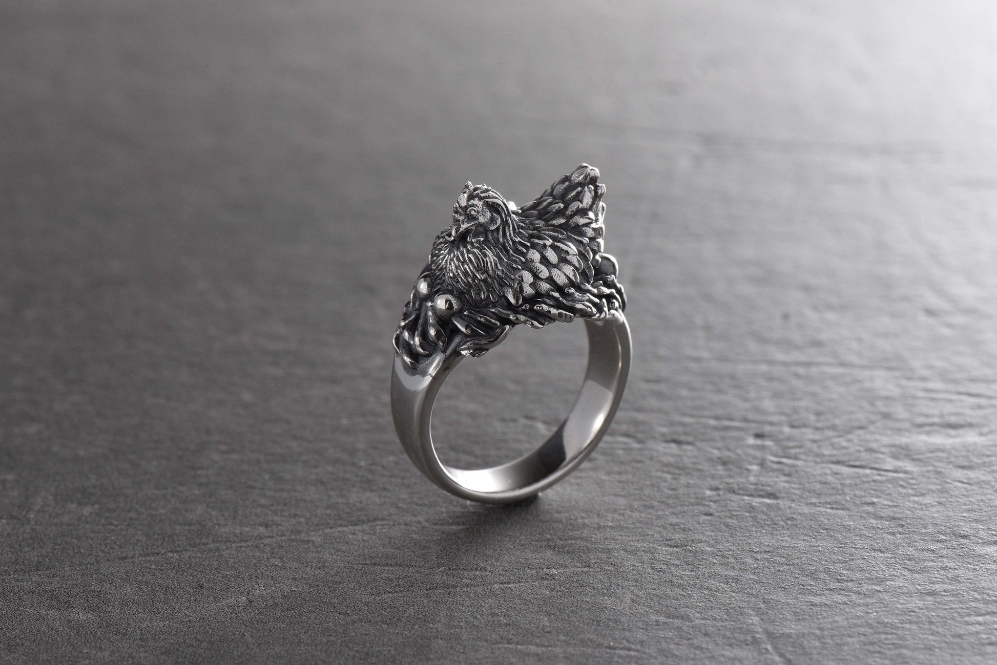 The ring is made of high quality silver and has an adjustable size, so it will fit on any finger. Wear it as an individual decoration or in combination with other accessories. (etsy image id: 4421994449)