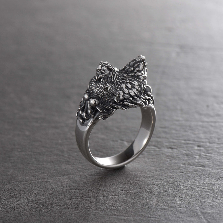 The ring is made of high quality silver and has an adjustable size, so it will fit on any finger. Wear it as an individual decoration or in combination with other accessories. (etsy image id: 4421994449)