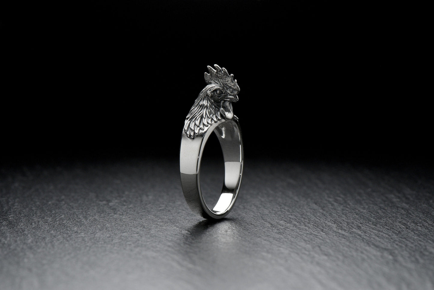 le coq gaulois	bird ring	Rooster Ring	Rooster jewelry	Silver Ring	Rooster Silver Ring	Handmade ring	silver jewelry	symbole de la france	coq	gift	Rooster lovers	totem ring (etsy image id: 4592870408)