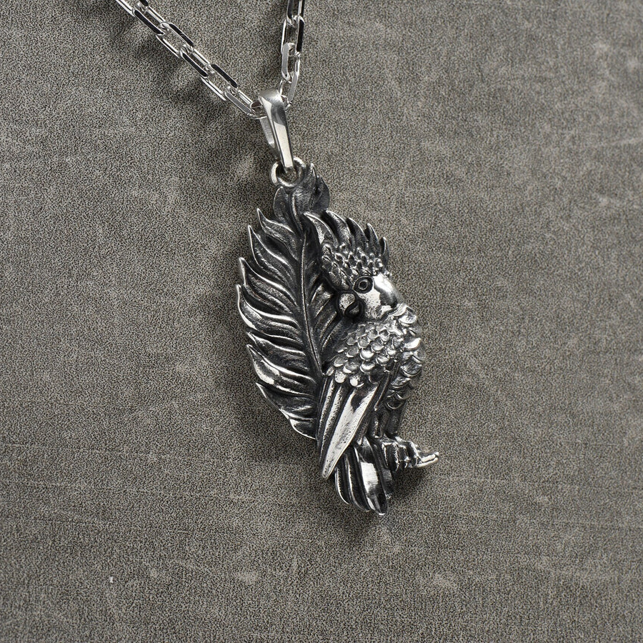 Silver pendant	Beetle pendant	Silver necklace	Beetle	gift	silver jewelry	gift for him	Silver Parrot	Pendant Parrot	Parrot jewelry	Parrot necklace	Parrot lovers	Parrot pendant (etsy image id: 4608063494)