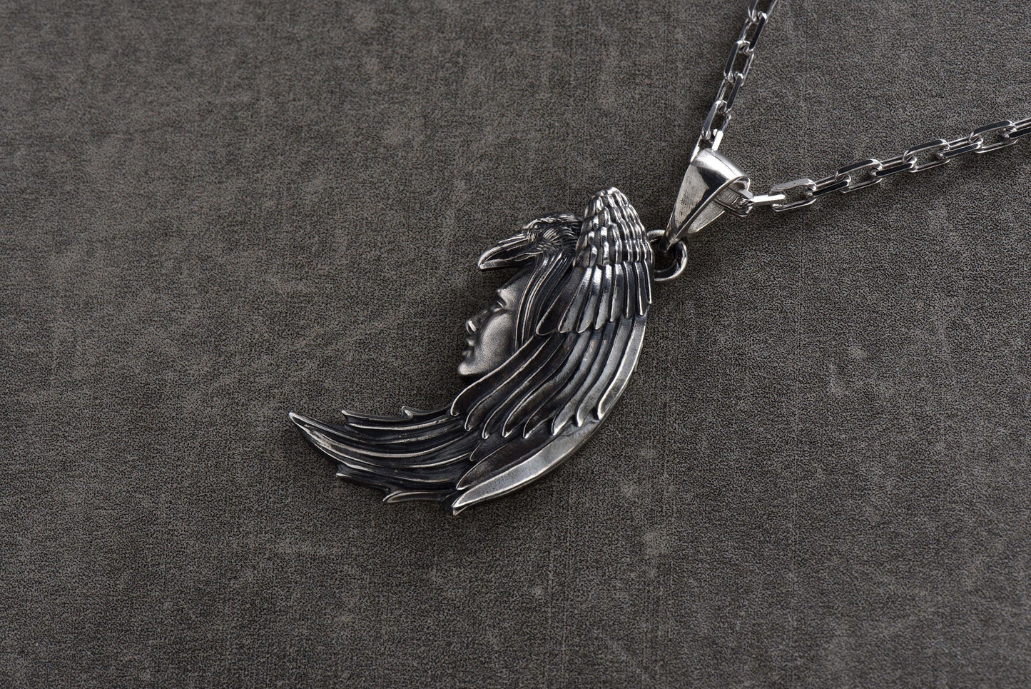 The raven man is considered one of the most mysterious and mystical images that inspire many interesting stories and legends. But besides this, our suspension has a unique design, which is distinguished by precision and workmanship. (etsy image id: 4611205200)
