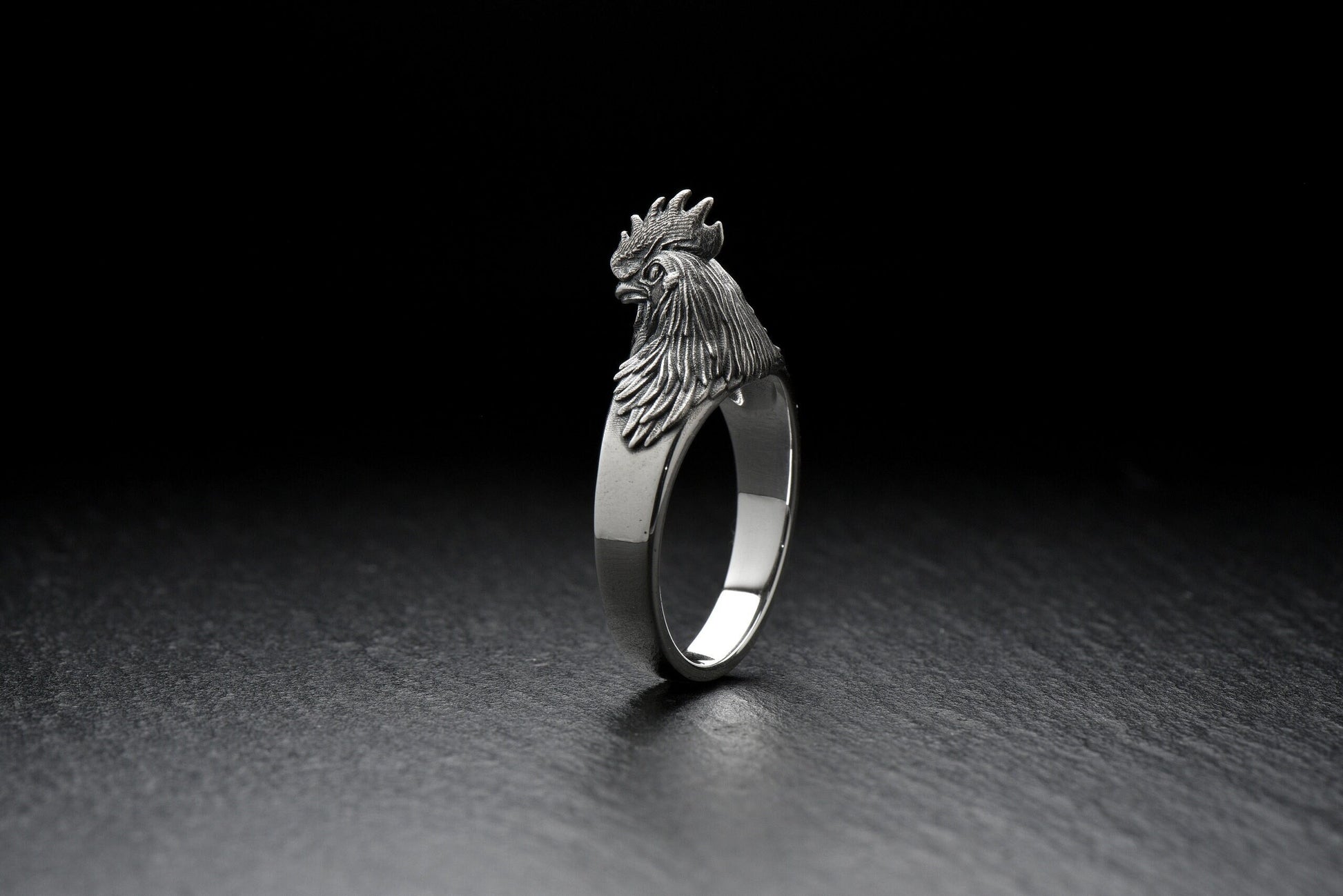 Show off your rooster pride with the Rooster Silver Ring from le coq gaulois! This handmade ring is a symbol of France and perfect for any rooster lover. Get your Rooster Silver Ring now for the perfect gift or simply to show off your style. (etsy image id: 4641123451)