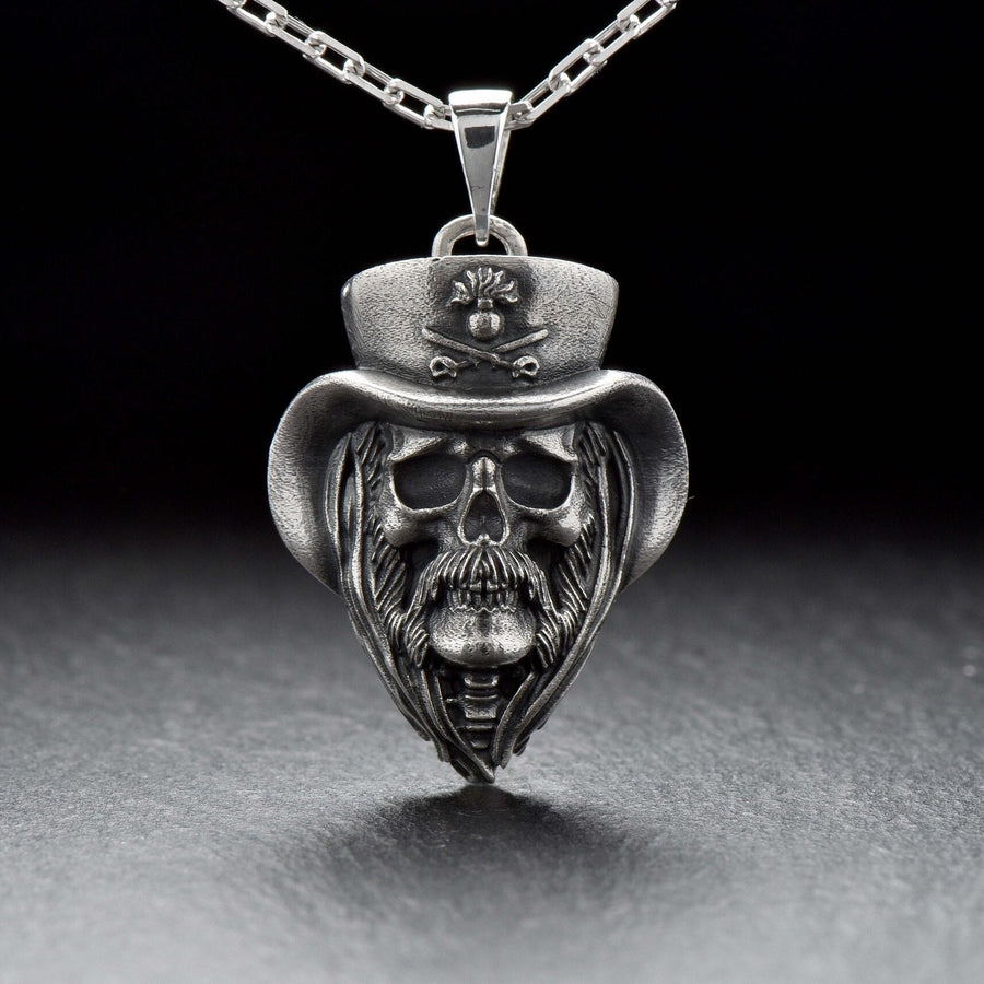 Lemmy Kilmister	motorhead	heavy metal	motörhead	Skull jewelry	gift for him	Skull	gift for her	Sterling silver	Skull pendant	Skull necklace	silver skull pendant	silver skull (etsy image id: 4656660916)
