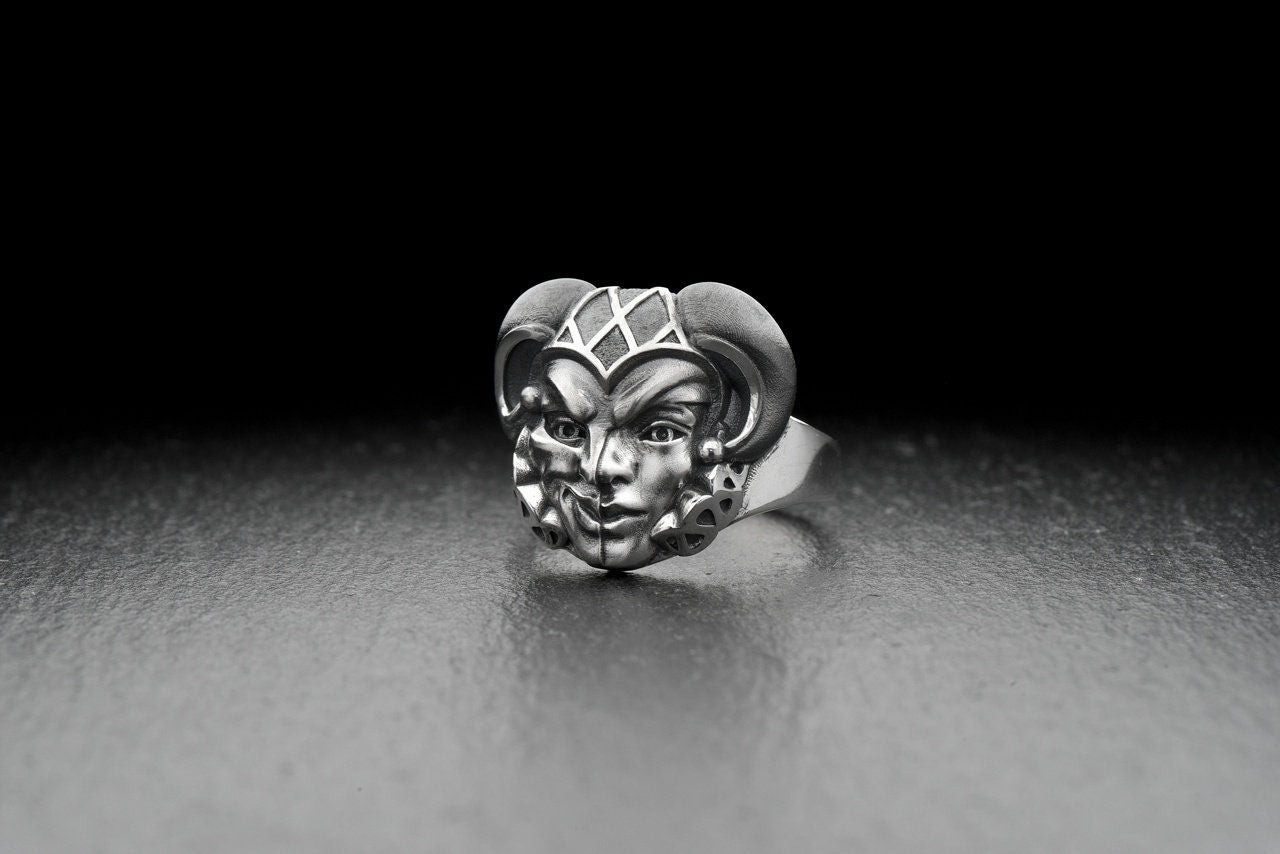 "Silver Ring Jester" is a piece of jewelry that will emphasize your individuality and sense of humor. (etsy image id: 4669673920)