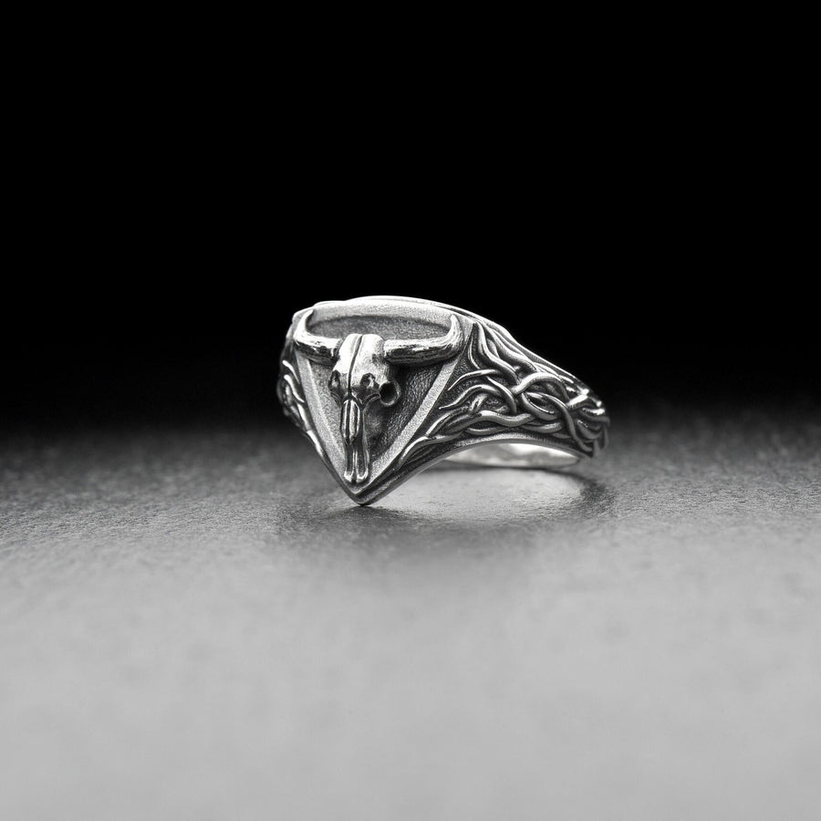 Sterling silver	silver ring	silver jewelry	Sterling silver ring	Ring Ram Skull	Ram Skull	gift for her	gift for him	Skull	Ring Ox Skull	Ox Skull	jewelry Ox Skull	bull skull ring (etsy image id: 4674222767)