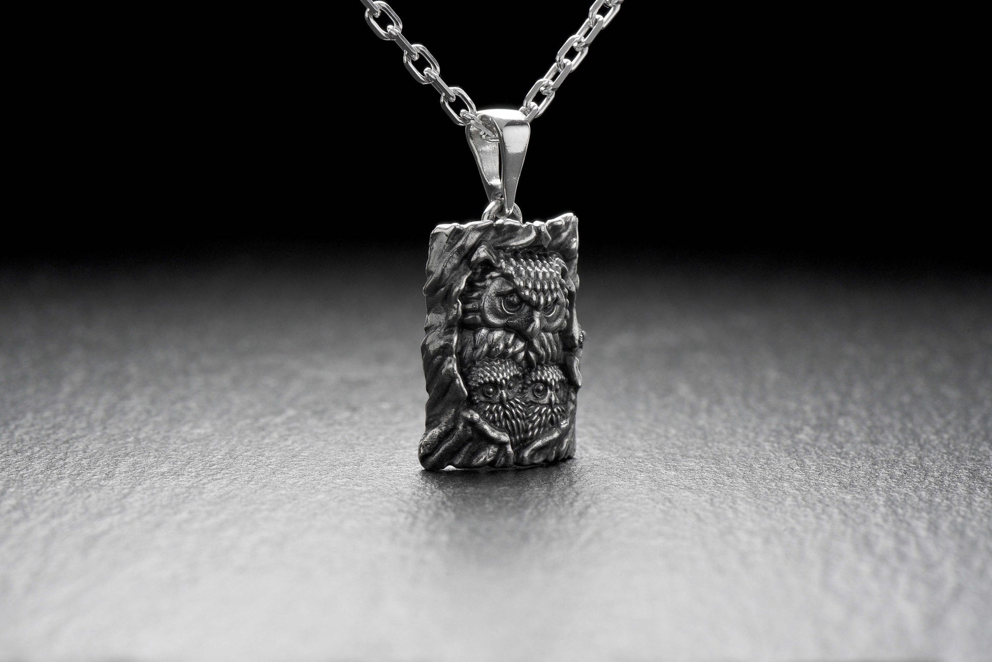 owl pendant	owl necklace	necklace	owlet	pendant	bird jewelry	bird pendant (etsy image id: 4677066456)
