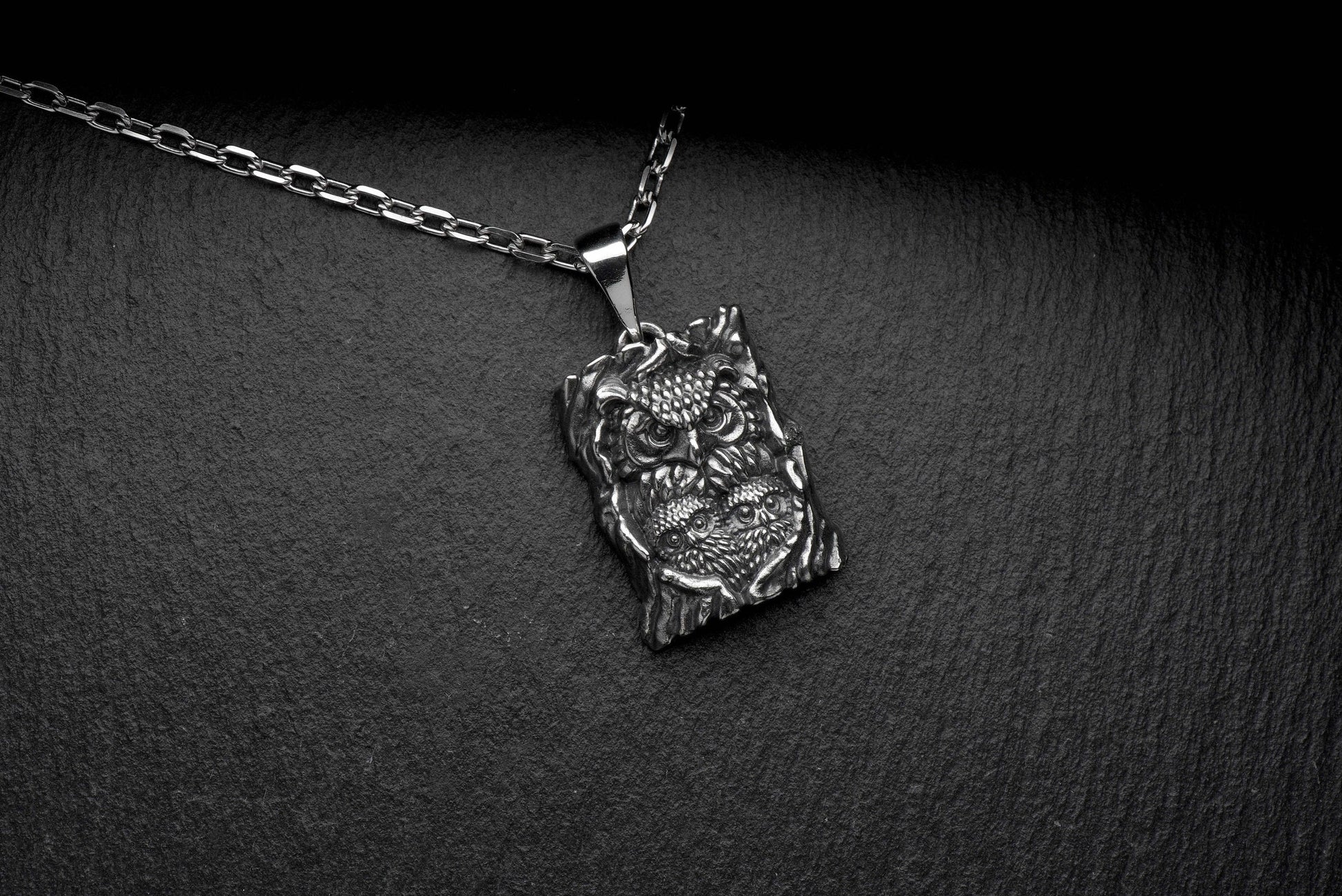 This is a wonderful way to show your love and care for your family, friends or loved ones. A silver pendant with an owl and her owlets will be a great addition to your everyday look, as well as a wonderful gift for any occasion. (etsy image id: 4677066538)