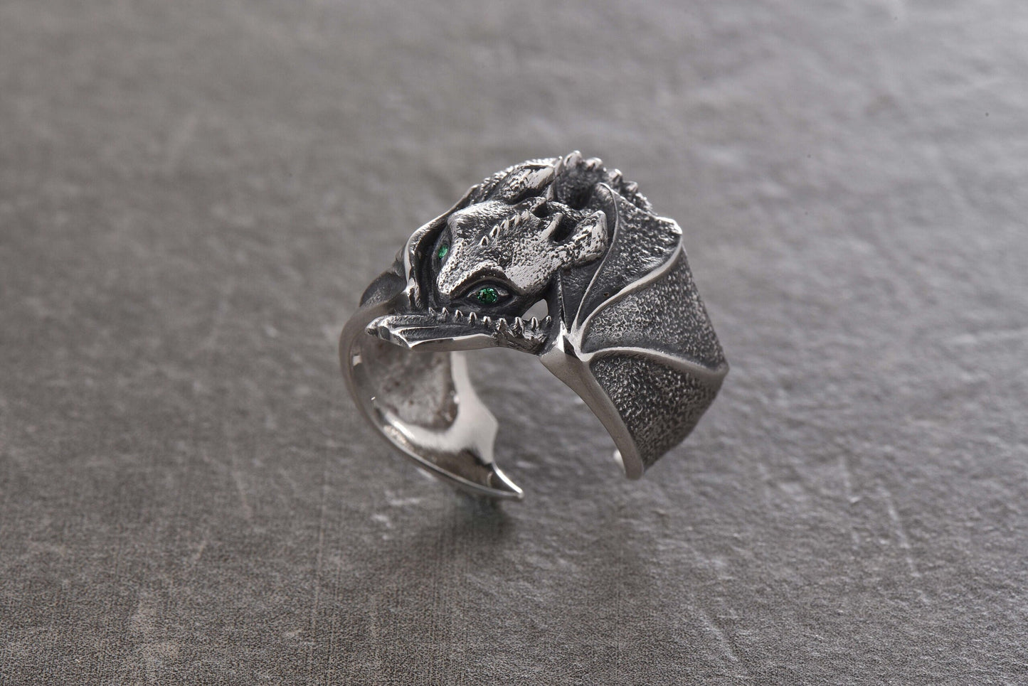 Sterling Silver Dragon Ring: Handmade Dragon Jewelry (etsy image id: 4749378572)