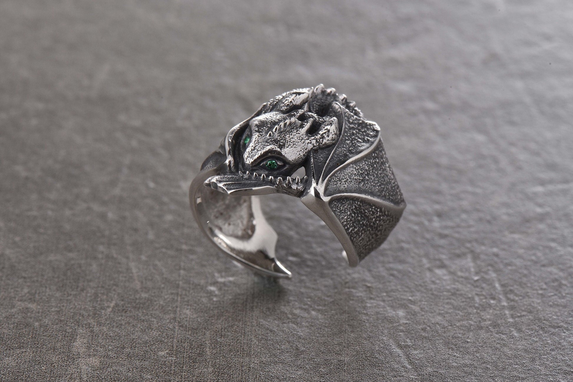 Sterling Silver Dragon Ring: Handmade Dragon Jewelry __etsy:4749378572