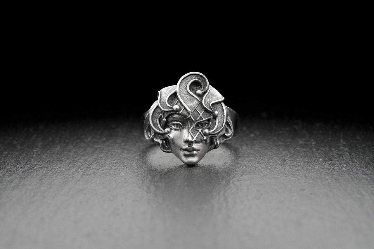 silver ring	silver	sterling silver ring	sterling silver	vintage	clown ring	Jester jewelry	anna greta eker	Arlecchino	Arlequin	ring Harlequin	Harlequin	gift (etsy image id: 4761573371)