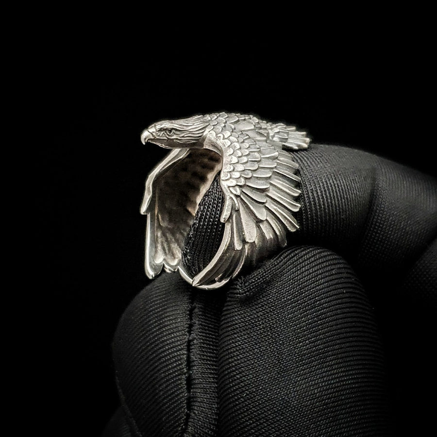 Sterling Silver Eagle Ring: Soaring Wraparound Bird Jewelry (etsy image id: 4768542676)