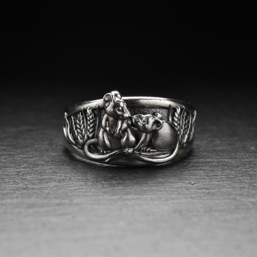 Sterling Silver Mouse Ring, Handmade Animal Statement Jewelry (etsy image id: 4825435594)