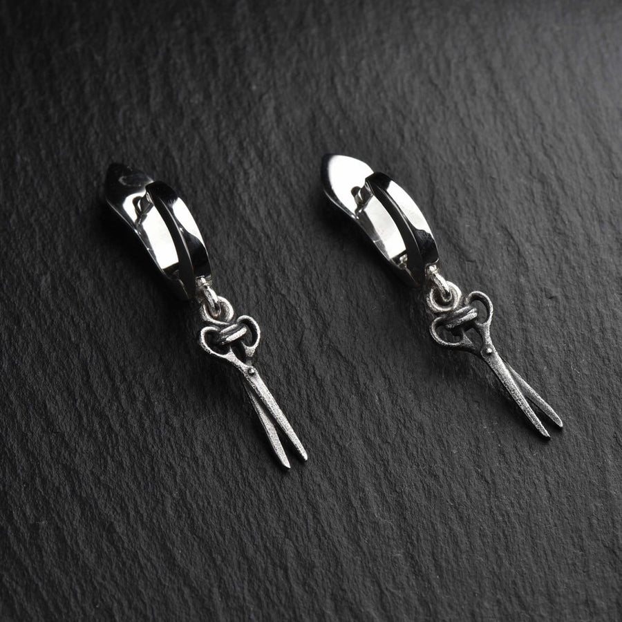 Scissors Silver Earrings – Sterling Silver Dangle Earrings | Minimalist Barber Jewelry Gift for Her (etsy image id: 4842213267)