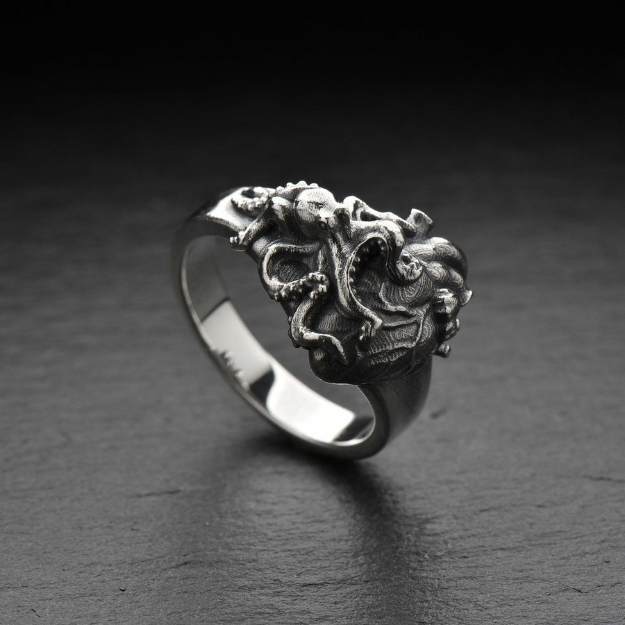 Sterling Silver Octopus Ring: Handmade Tentacle Jewelry, Sea Lover Gift (etsy image id: 4855417380)