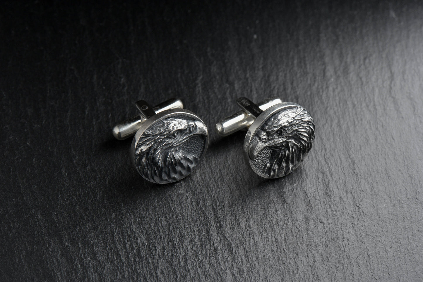 These cufflinks are the perfect gift for anyone who loves eagles or has a passion for nature. Each pair comes in a beautiful gift box, ready to be presented to that special someone. (etsy image id: 4866686880)