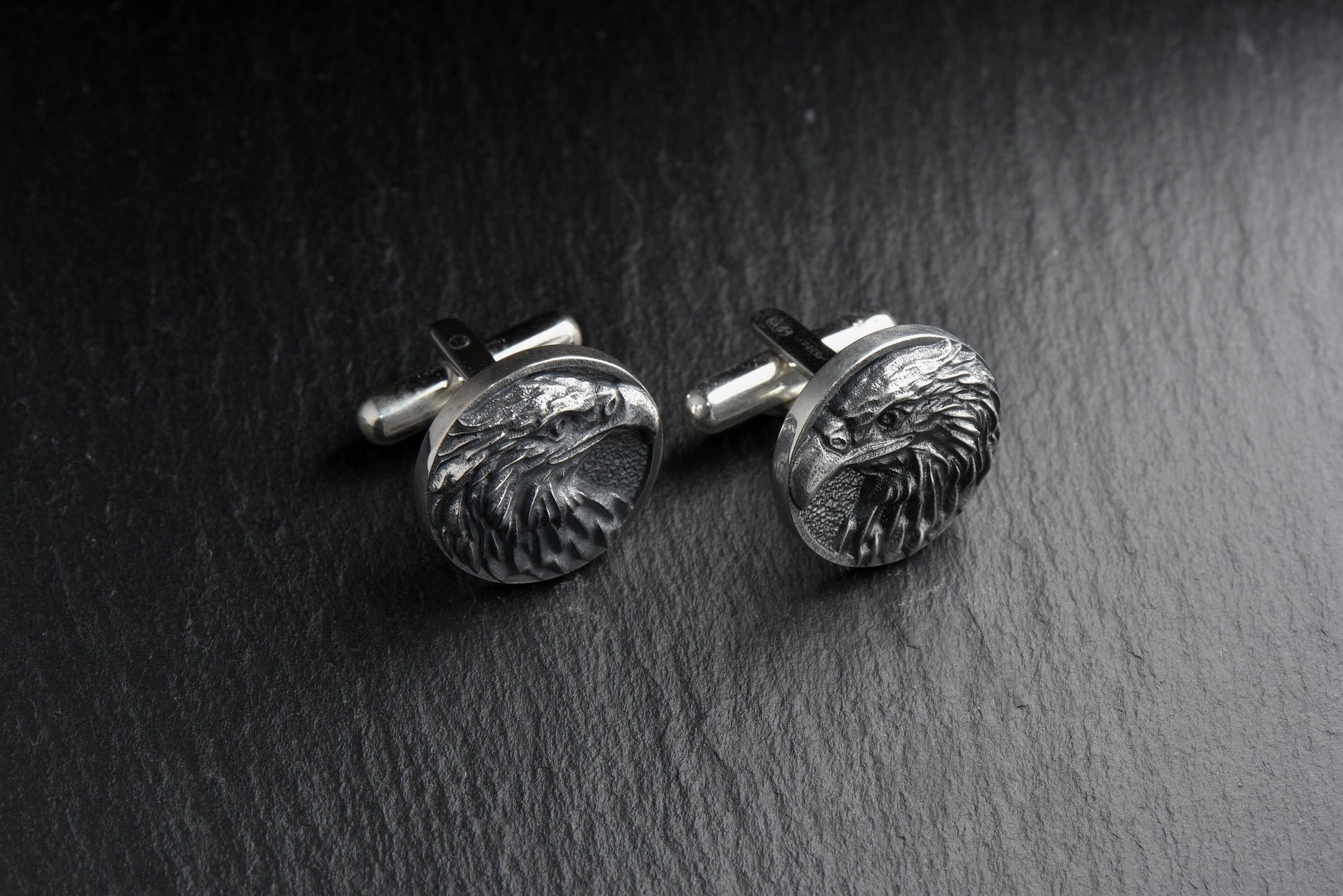 These cufflinks are the perfect gift for anyone who loves eagles or has a passion for nature. Each pair comes in a beautiful gift box, ready to be presented to that special someone. (etsy image id: 4866686880)
