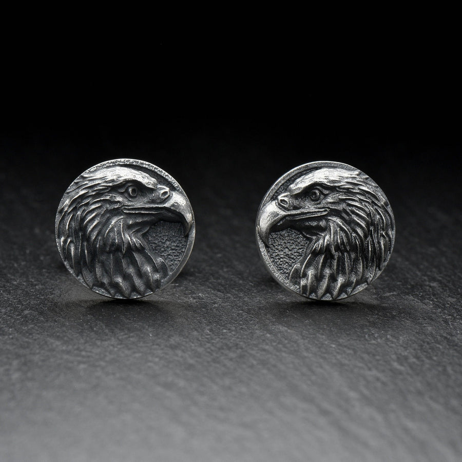 Sterling Silver Eagle Cufflinks: Handmade Bird Jewelry (etsy image id: 4866687630)