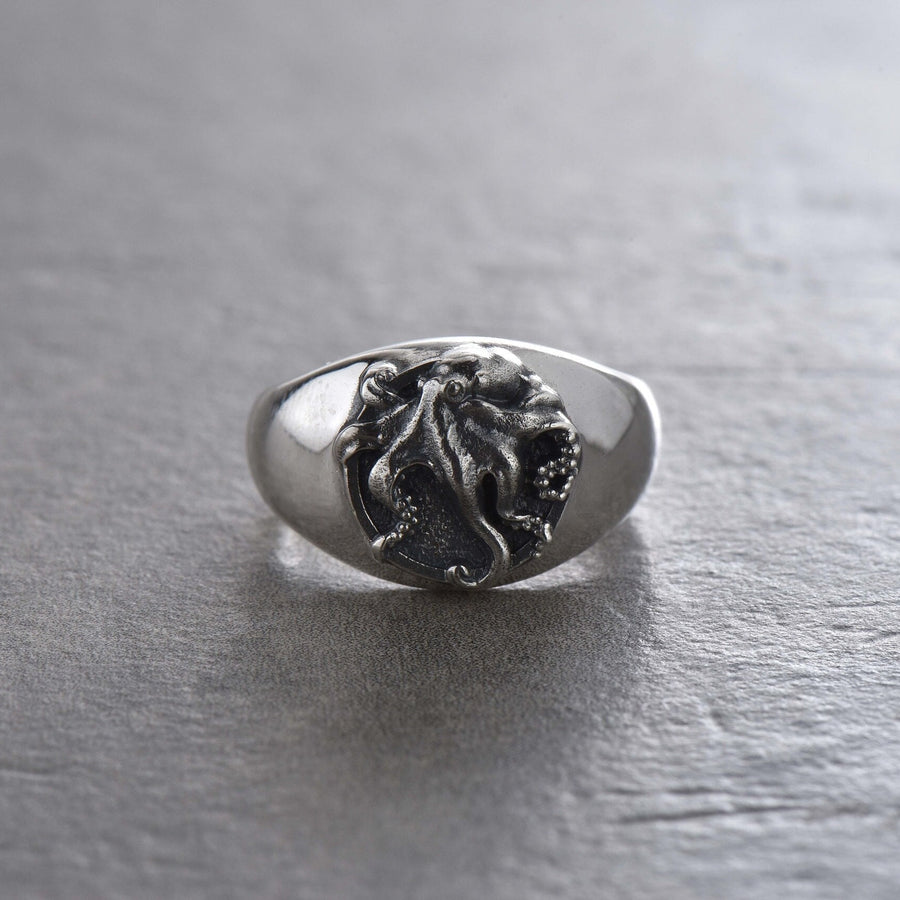 Handmade Sterling Silver Octopus Ring: Sea Creature Jewelry (etsy image id: 4896668698)