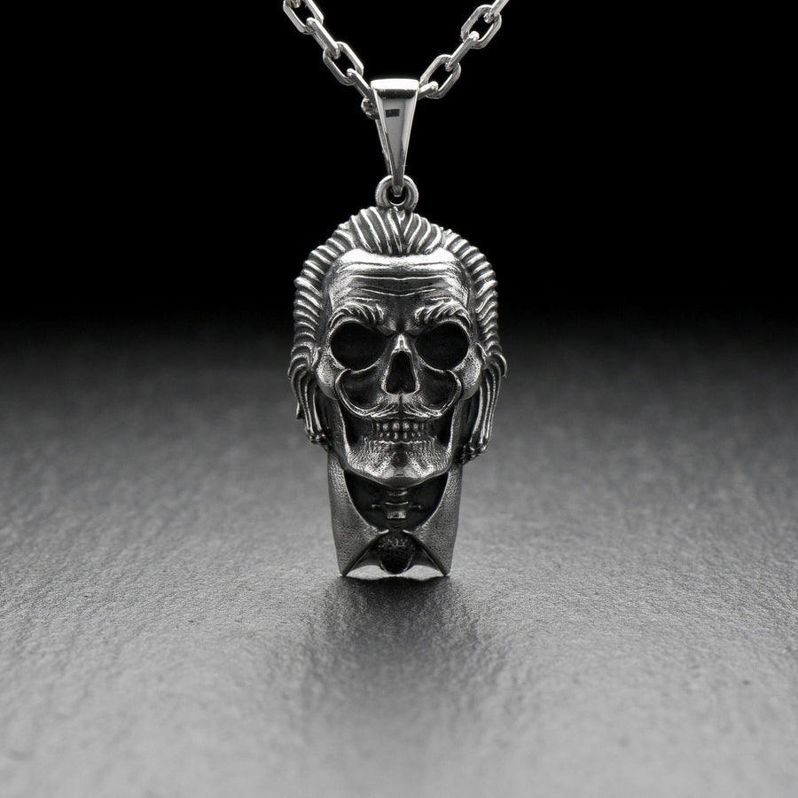 Sterling Silver Salvador Dali Skull Pendant - Handmade Art Jewelry (etsy image id: 4954073882)